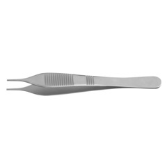 McKesson Tissue Forceps Argent™ Adson 4-3/4 Inch Length Surgical Grade Stainless Steel NonSterile NonLocking Thumb Handle Straight 1 X 2 Teeth