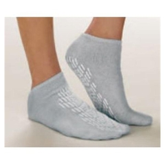 Alba Healthcare Slipper Socks Terry Treads Medium Blue Ankle High, 48/CS