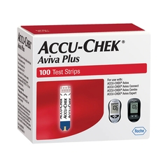 Roche Diagnostics Blood Glucose Test Strip Accu-Chek&reg; Aviva Plus 100 Test Strips per Box, 100/BX
