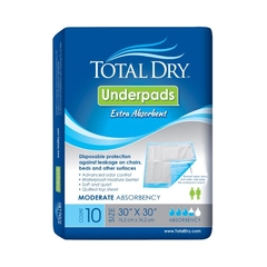 Secure Personal Care Products Underpad TotalDry™ 30 X 30 Inch Disposable SecureLoc Light Absorbency