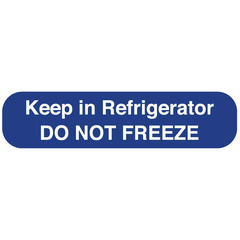United Ad Label Pre-Printed Label UAL™ Auxiliary Label Blue Paper Keep in Refrigerator DO NOT FREEZE Temperature Control 3/8 X 1-5/8 Inch, 1/BX