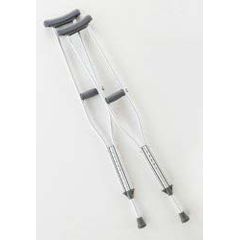 Cardinal Health Underarm Crutches Adult 5 Foot 2 Inch to 5 Foot 10 Inch User Height Aluminum Frame 300 lbs. Weight Capacity, 1/PR