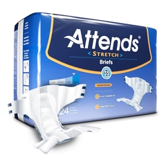 Attends Adult Incontinent Brief Attends&reg; DermaDry™ Tab Closure Medium / Regular Disposable Moderate Absorbency