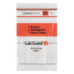 Minigrip Specimen Transport Bag with Document Pouch and Absorbent Pad Lab Guard&reg; Double Zipper 6 X 9 Inch Zip Closure Biohazard Symbol / Storage Instructions NonSterile, 1000/CS