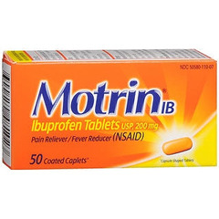 Johnson & Johnson Pain Relief Motrin IB 200 mg Strength Ibuprofen Tablet 50 per Bottle