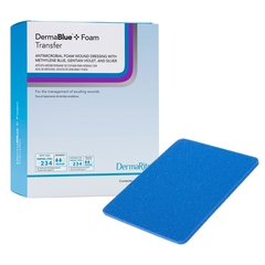 Dermarite Foam Dressing with Silver DermaBlue+™ Foam Transfer 4 X 5 Inch Rectangle Sterile