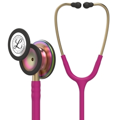 3M Classic Stethoscope Littmann Classic III Rainbow / Raspberry 1-Tube 27 Inch Tube Double Sided Chestpiece, 1/ EA