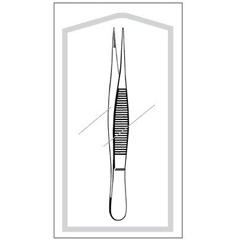 Sklar Splinter Forceps Econo™ 3-1/2 Inch Length Floor Grade Pakistan Stainless Steel Sterile NonLocking Thumb Handle Straight Fine, Serrated Tips