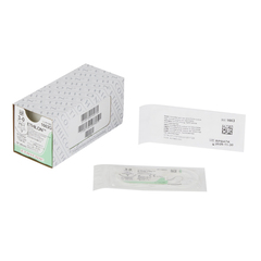 J & J Healthcare Systems Nonabsorbable Suture with Needle Ethilon™ Nylon PS-1 3/8 Circle Reverse Cutting Needle Size 3 - 0 Monofilament