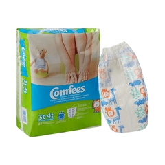 Attends Male Toddler Training Pants Comfees Pull On with Tear Away Seams Size 3T to 4T Disposable Moderate Absorbency, 23 EA/BG