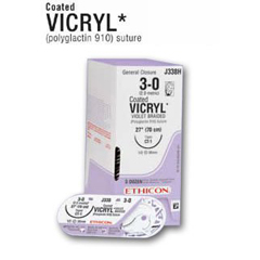 J & J Healthcare Systems Absorbable Ligating Reel with Suture Coated Vicryl™ LigaPak™ Polyglactin 910 Braided Size 2-0