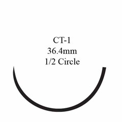 J & J Healthcare Systems Absorbable Suture with Needle Coated Vicryl Polyglactin 910 CT-1 1/2 Circle Taper Point Needle Size 0 Braided, 36 per Box
