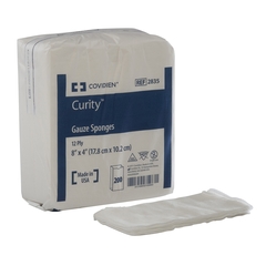 Cardinal Health Sponge Dressing Curity™ Cotton 12-Ply 4