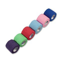 Dynarex Cohesive Bandage Sensi-Wrap 2 Inch X 5 Yard Self-Adherent Closure Red / Green / Purple / Dark Blue / Pink / Light Blue NonSterile Standard Compression