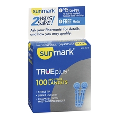 McKesson Lancet sunmark&reg; TRUEplus&reg; Twist Top Lancet Needle 28 Gauge Twist Top, 100/BX