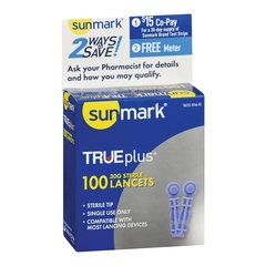 McKesson Lancet sunmark&reg; TRUEplus&reg; Twist Top Lancet Needle 30 Gauge Twist Top, 100/BX