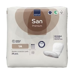Abena Abri-San 1A Premium Incontinence Pads, Light to Moderate - 28/Bag