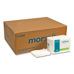 Morcon Morsoft 1/4 Fold Lunch Napkins, 1 Ply, 11.8