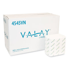 Morcon Valay Interfolded Napkins, 1-Ply, White, 6.5 x 8.25, 6,000/Carton