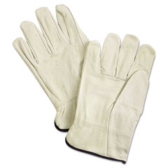 MCR Safety Unlined Pigskin Driver Gloves, Cream, X-Large, 12 Pairs
