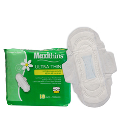 HSCMT34340 - Hospeco - Maxithins® Ultrathin Regular Maxi Pads with Wings