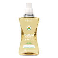 Method Products 4X Concentrated Laundry Detergent, Free and Clear, 53.5 oz Bottle, 4/Carton