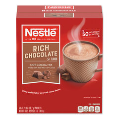 Nestle Hot Cocoa Mix, Rich Chocolate, 0.71 oz Packets, 50/Box, 6 Box/Carton
