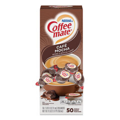Nestle Liquid Coffee Creamer, Cafe Mocha, 0.38 oz Mini Cups, 50/Box