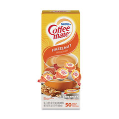 Nestle Liquid Coffee Creamer, Hazelnut, 0.38 oz Mini Cups, 50/Box