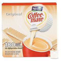 Nestle Liquid Coffee Creamer, Original, 0.38 oz Mini Cups, 180/Carton