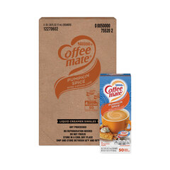 Nestle Liquid Coffee Creamer, Pumpkin Spice, 0.38 oz Mini Cups, 50/Box, 4 Boxes/Carton, 200 Total/Carton