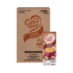 Nestle Liquid Coffee Creamer, Vanilla Caramel, 0.38 oz Mini Cups, 50/Box, 4 Boxes/Carton, 200 Total/Carton