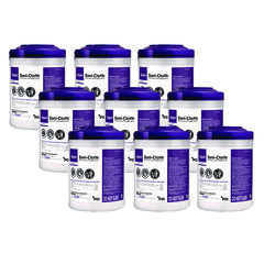 Sani Professional Super Sani-Cloth Germicidal Disposable Wipes, 1-Ply, 6 x 6.75, Unscented, White, 160/Canister, 12 Canisters/Carton