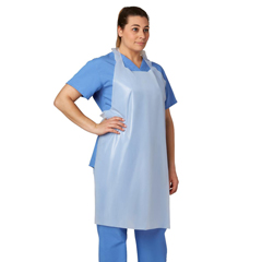 Medline Pullover-Style Apron, Light Weight, White, 24x42 (case of 1000)