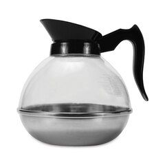 Original Gourmet Food Company Unbreakable Regular Coffee Decanter, 12-Cup, Stainless Steel/Polycarbonate, Black Handle