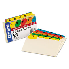 OXF03514 - Oxford® Manila Index Card Guides with Laminated Tabs