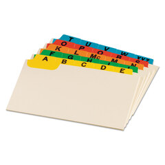 OXF04635 - Oxford® Manila Index Card Guides with Laminated Tabs