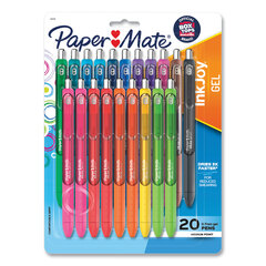 Paper Mate Inkjoy Brown Gel Pens Medium Pack of 6