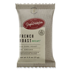 Papanicholas Coffee Premium Coffee, Decaffeinated French Roast, 18/Carton