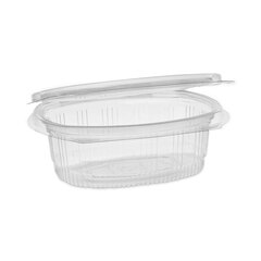 Pactiv EarthChoice Recycled PET Hinged Container, 12 oz, 4.92 x 5.87 x 1.89, Clear, Plastic, 200/Carton