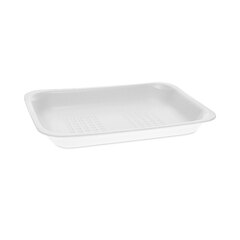 Pactiv Meat Tray, #2, 8.38 x 5.88 x 1.21, White, Foam, 500/Carton