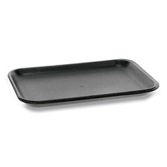 Pactiv Supermarket Tray, #2, 8.38 x 5.88 x 0.69, Black, Foam, 500/Carton