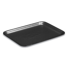 Pactiv Supermarket Tray,  #4S, 9.25 x 7.25 x 0.69, Black, Foam, 500/Carton