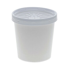 Pactiv Paper Round Food Container and Lid Combo, 16 oz, 3.75