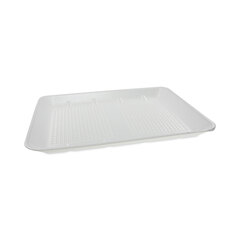 Pactiv Supermarket Tray, #1014 Family Pack Tray, 13.88 x 9.88 x 1, White, Foam, 100/Carton