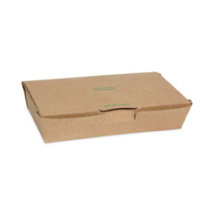 Pactiv EarthChoice Tamper Evident OneBox Paper Box, 9 x 4.85 x 2, Kraft, 100/Carton