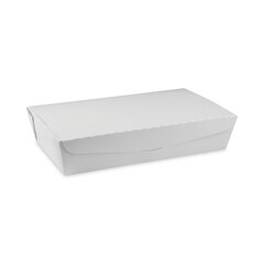 Pactiv EarthChoice OneBox Paper Box, 55 oz, 9 x 4.85 x 2, White, 100/Carton