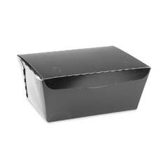 Pactiv EarthChoice OneBox Paper Box, 66 oz, 6.5 x 4.5 x 3.25, Black, 160/Carton