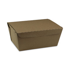 Pactiv EarthChoice OneBox Paper Box, 66 oz, 6.5 x 4.5 x 3.25, Kraft, 160/Carton