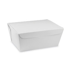 Pactiv EarthChoice OneBox Paper Box, 66 oz, 6.5 x 4.5 x 3.25, White, 160/Carton